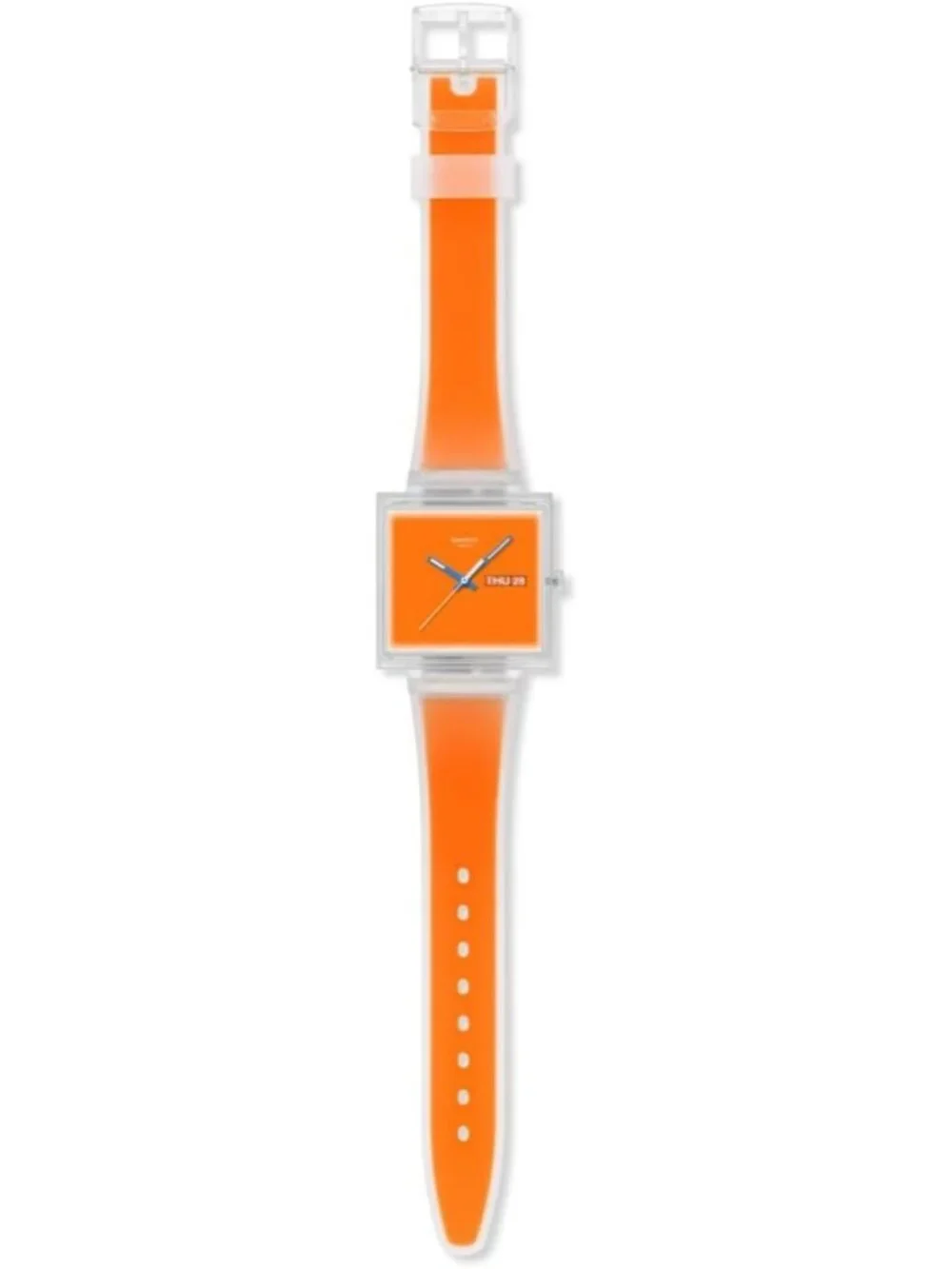 Unisex Orange Casual Watch Bio-sourced Quartz Square Analog Stylish Wrist Watch